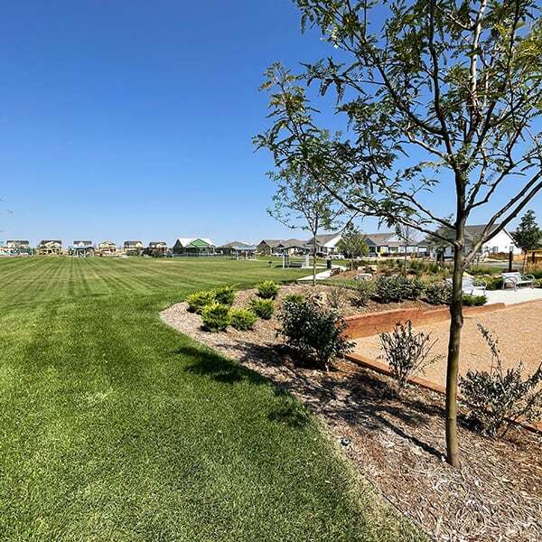 Volley Park in Brighton Crossings bocce courts and open lawn.